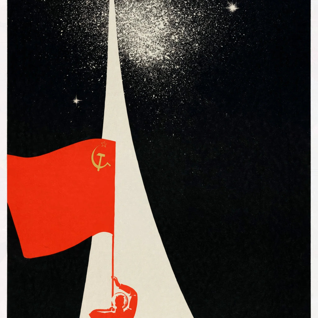 Through Worlds and Ages - Sovjetisk rumplakat fra 1965 - 40×80 cm – billede 4