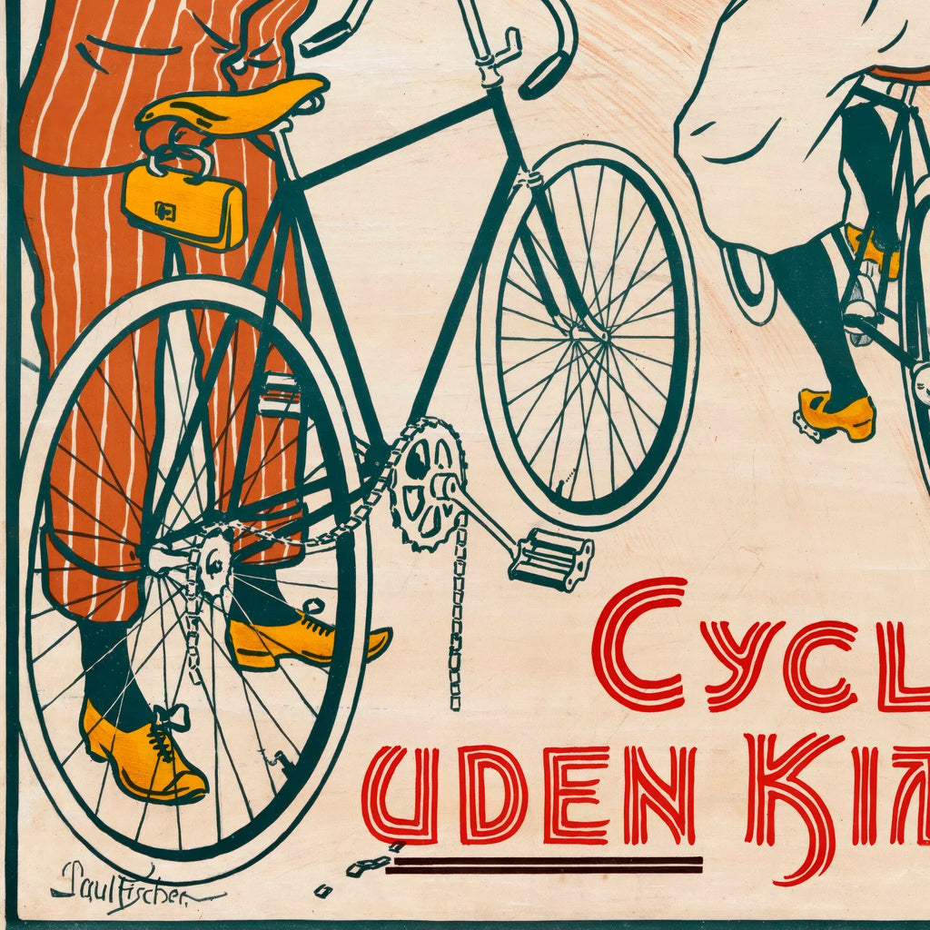 Chainless Cycle Co. - Cykelreklame af Paul Fischer fra 1895 – billede 4