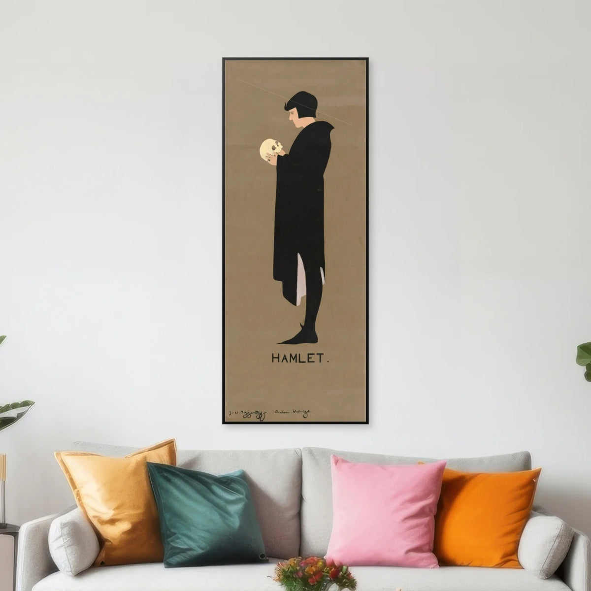 Hamlet - Teaterplakat fra 1894 - 32×80 cm – billede 3
