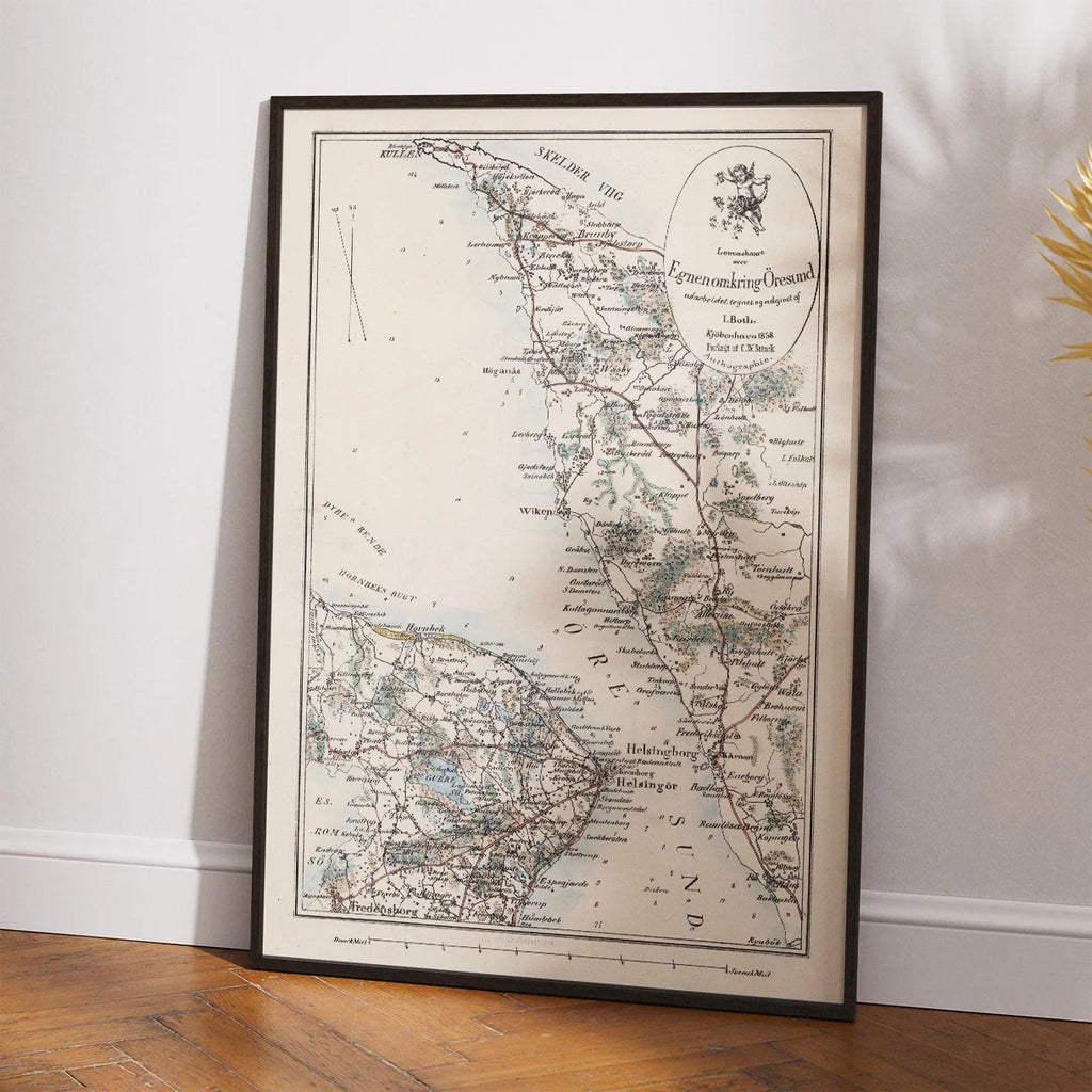 Øresund 1858 - Søkort af L. Both – billede 2