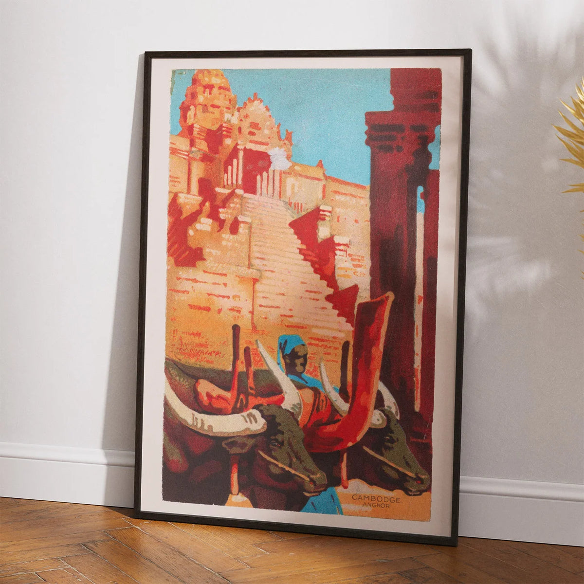Angkor i Cambodja - Vintage rejseplakat – billede 2