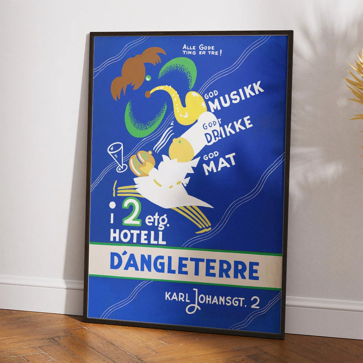 Hotel d'Angleterre - Vintage reklameplakat fra 1920'erne – billede 2