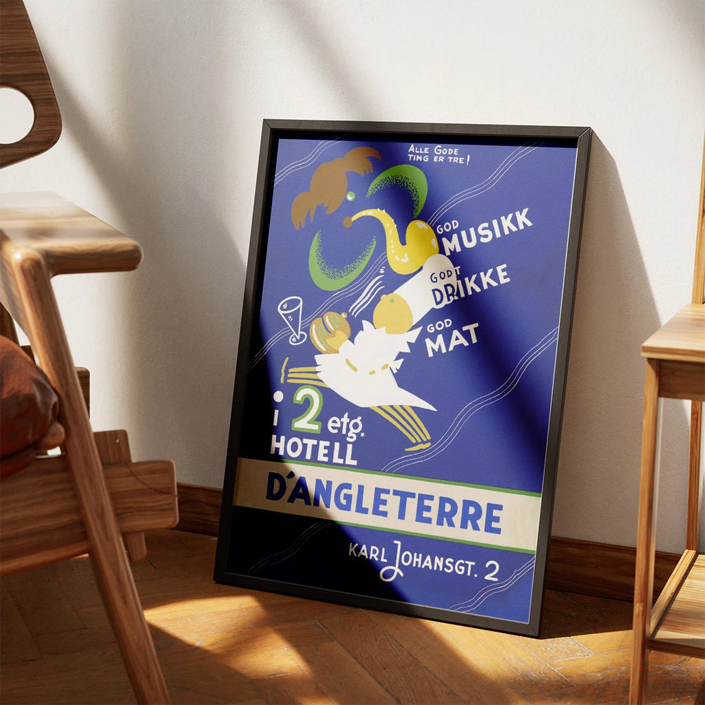 Hotel d'Angleterre - Vintage reklameplakat fra 1920'erne – billede 3