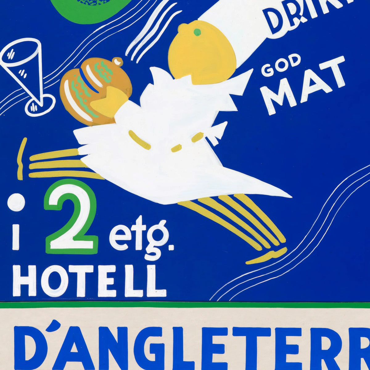 Hotel d'Angleterre - Vintage reklameplakat fra 1920'erne – billede 4