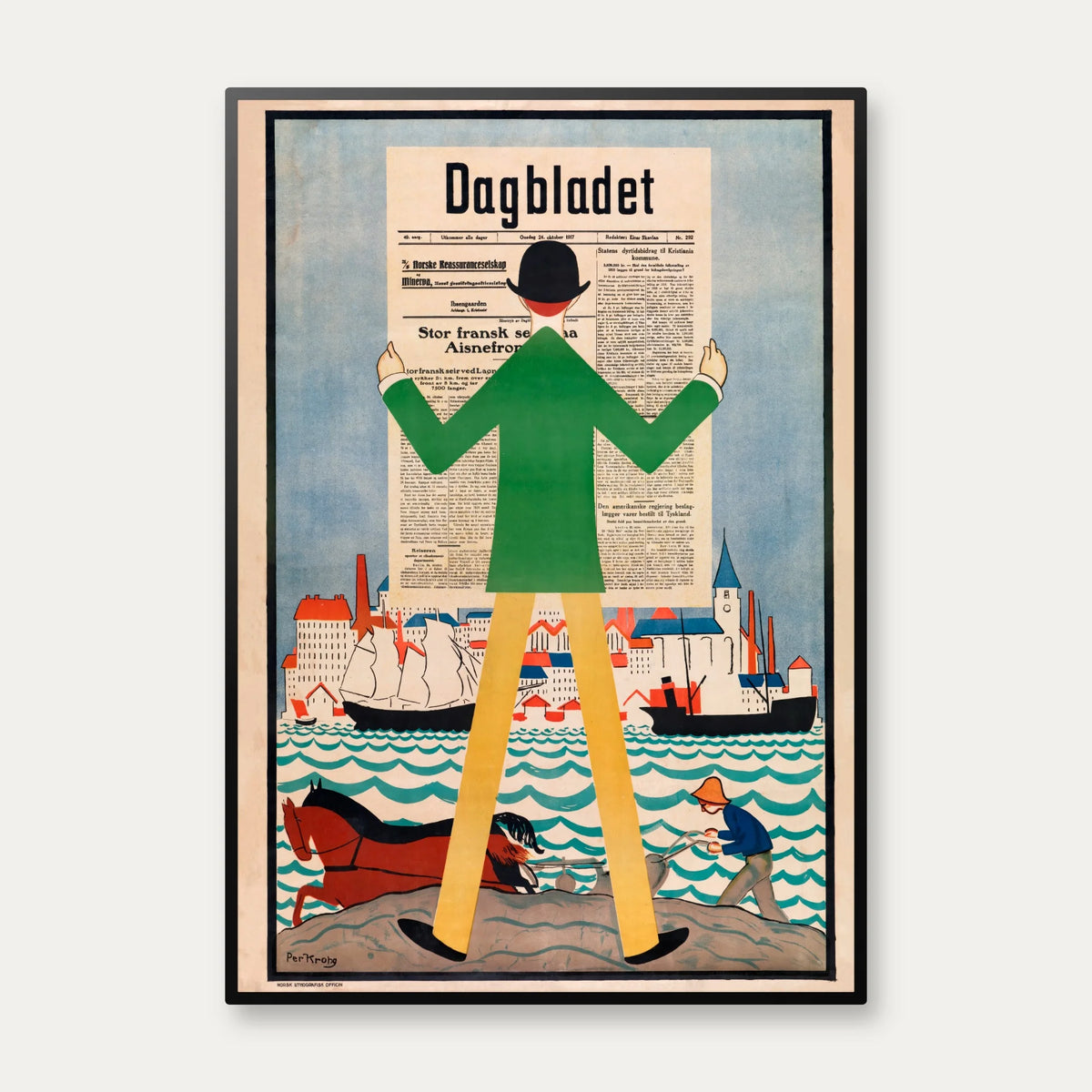 Dagbladet 1917 - Reklameplakat af Per Krohg – billede 1