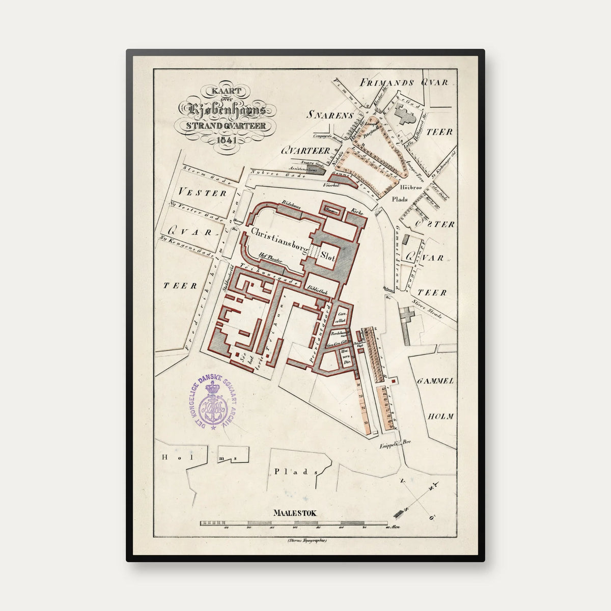 Københavns Strand Qvarteer 1841 – billede 1