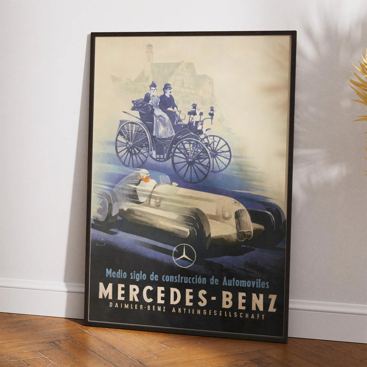 Mercedes-Benz - Vintage bilplakat fra 1935 – billede 2