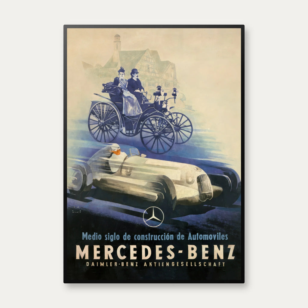Mercedes-Benz - Vintage bilplakat fra 1935 – billede 1