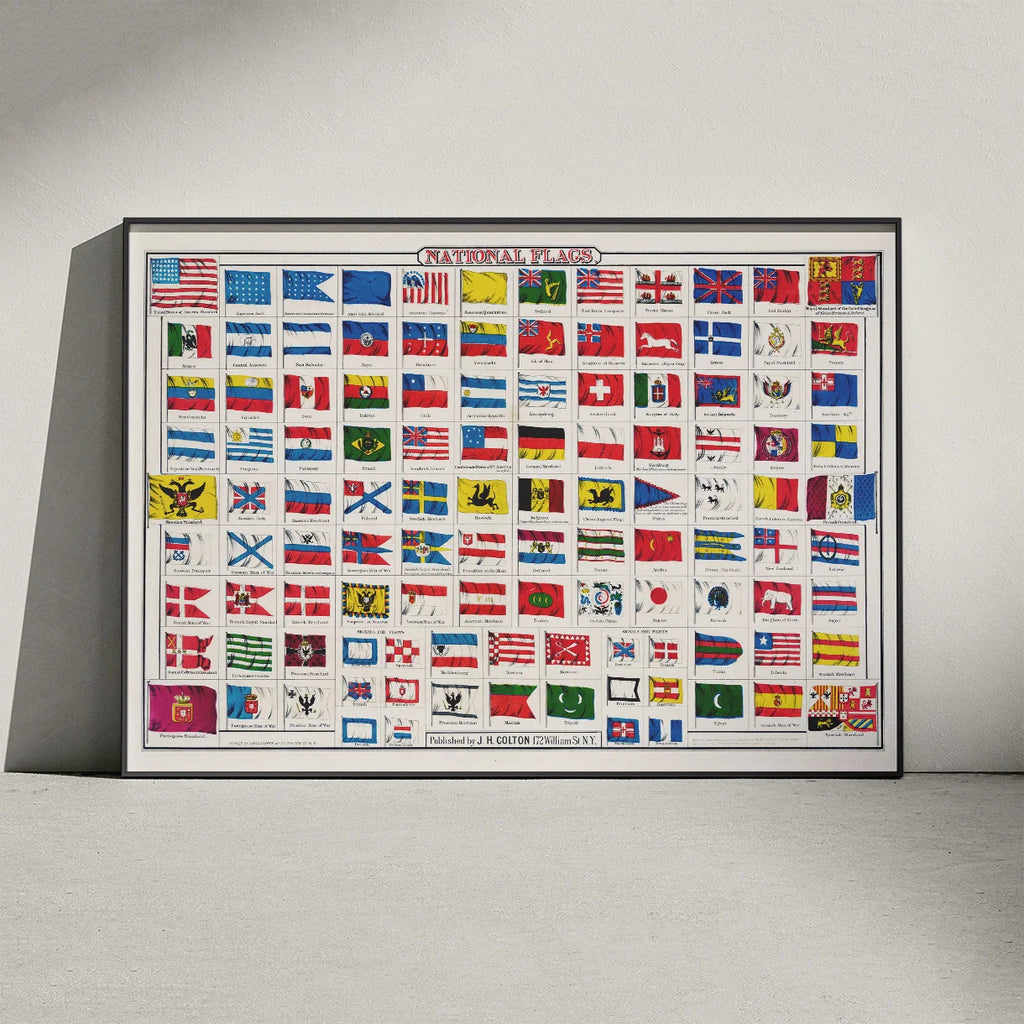 Verdens flag - Historisk planche med nationalflag – billede 3