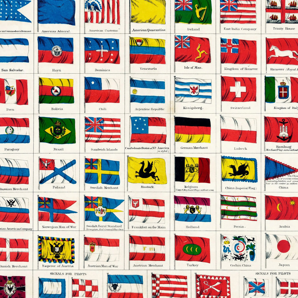 Verdens flag - Historisk planche med nationalflag – billede 4