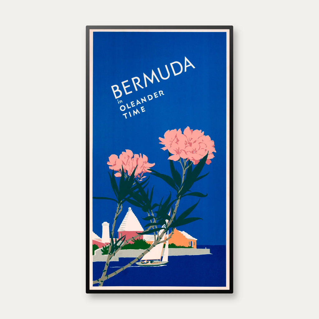 Bermuda i oleandertid - Rejseplakat fra 1952 - 44×80 cm – billede 1