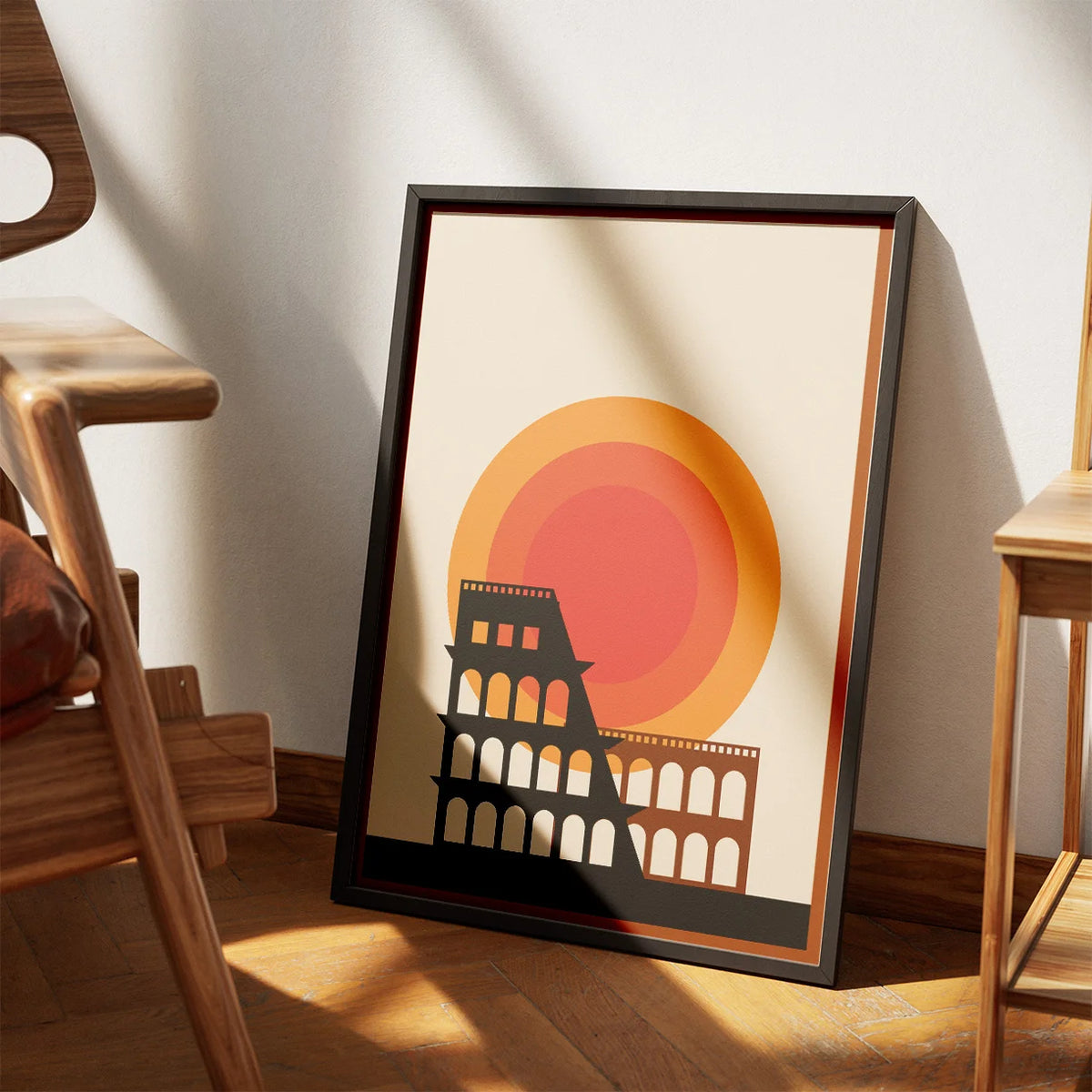 Colosseum ved solnedgang - Rejseplakat med Rom – billede 3