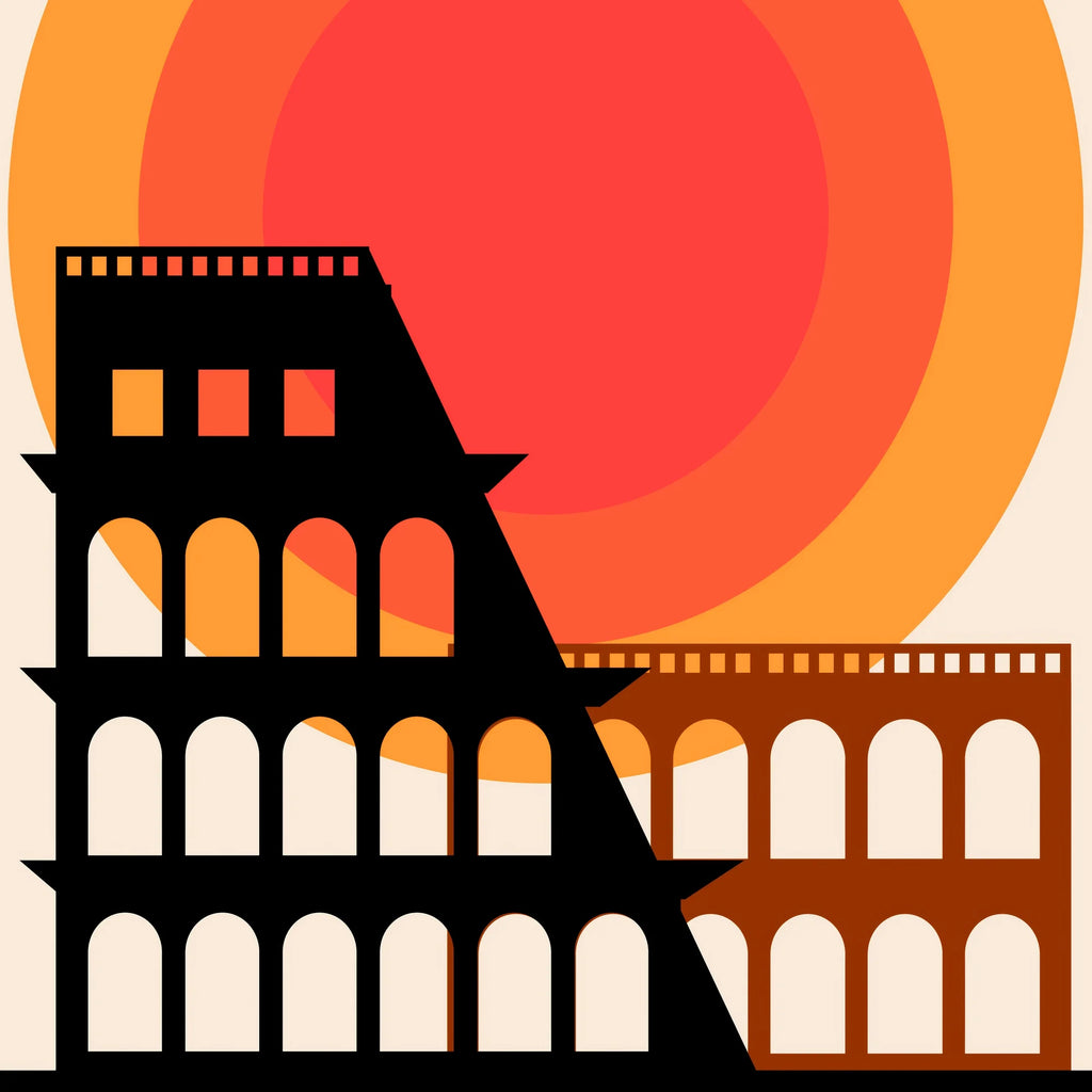 Colosseum ved solnedgang - Rejseplakat med Rom – billede 4