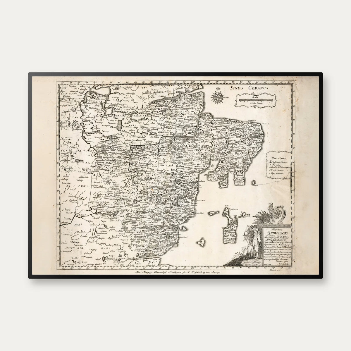 Århus Stift 1767 - Kort over Aarhus egnen – billede 1