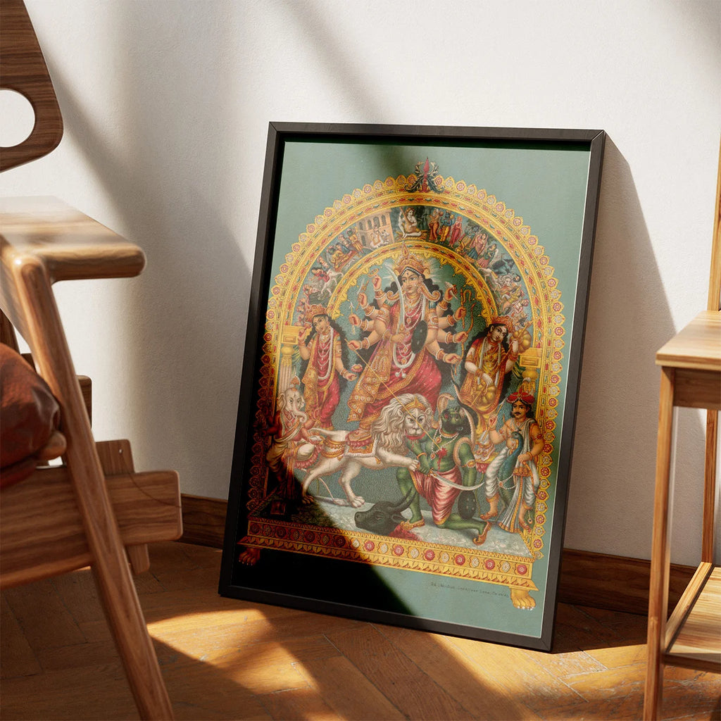 Gudinden Durga - Indisk religiøs kunst – billede 3