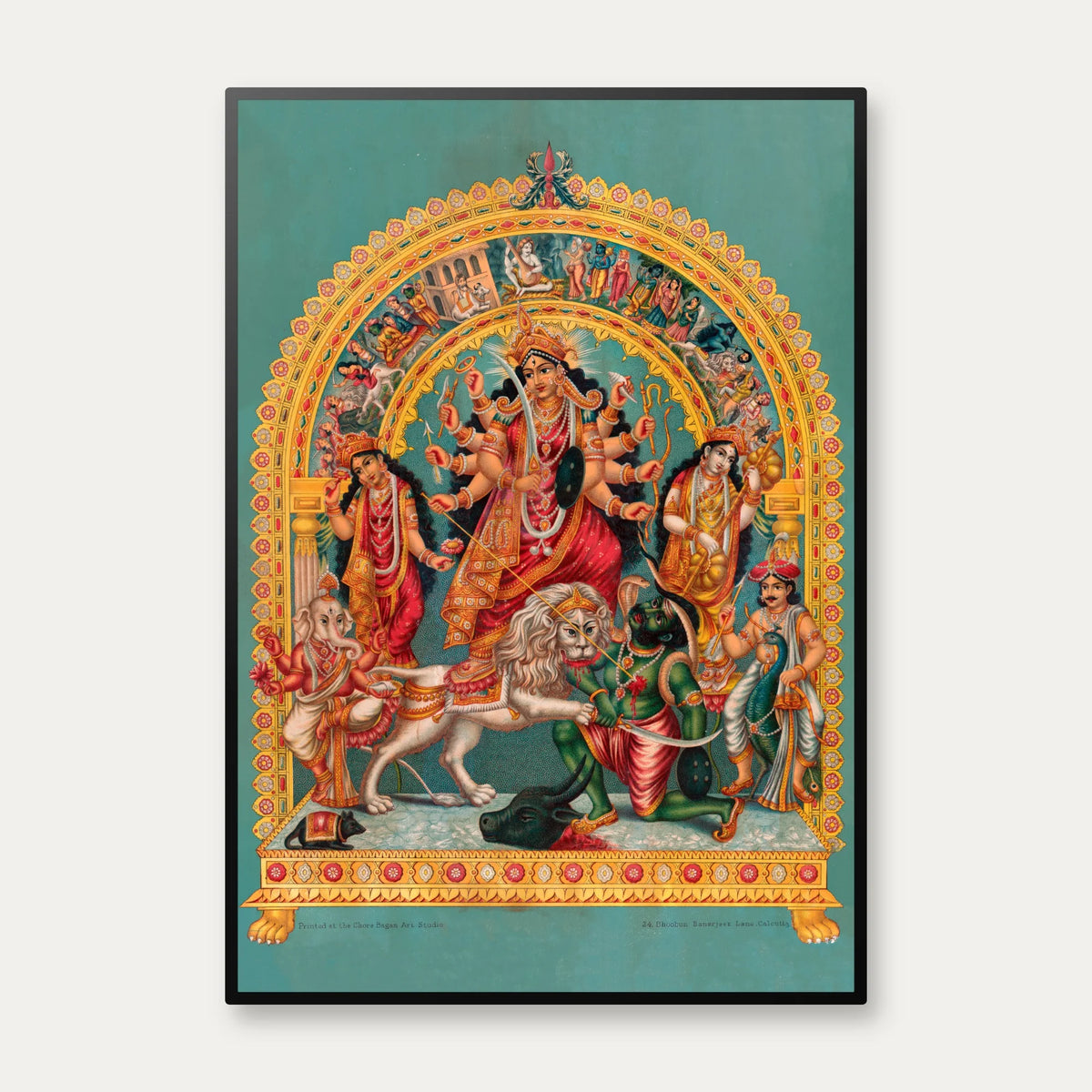 Gudinden Durga - Indisk religiøs kunst – billede 1