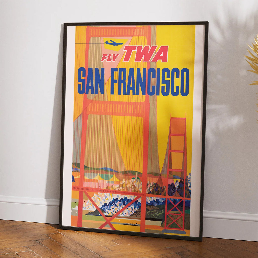 Fly TWA - San Francisco rejseplakat fra 1957 – billede 2