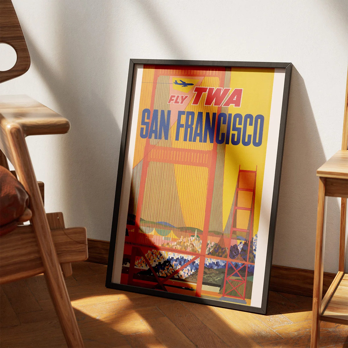 Fly TWA - San Francisco rejseplakat fra 1957 – billede 3