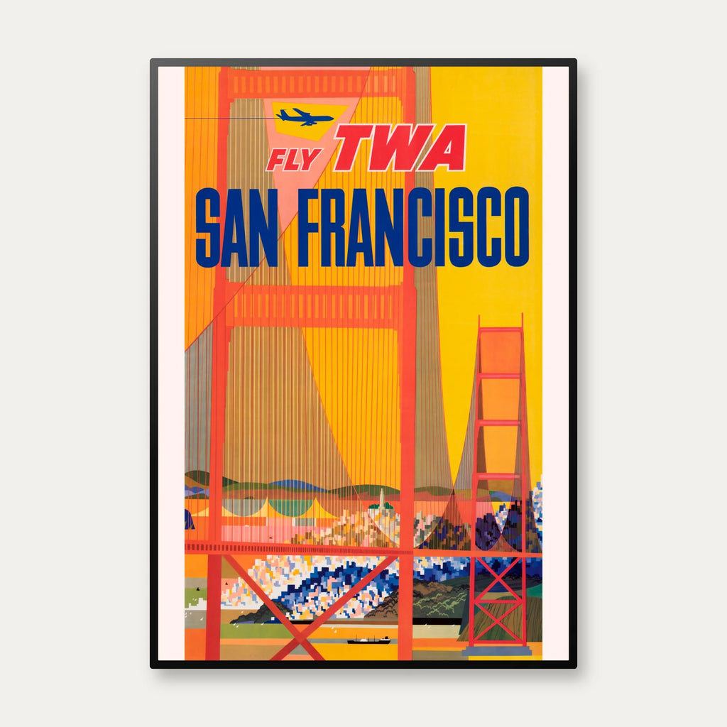Fly TWA - San Francisco rejseplakat fra 1957 – billede 1
