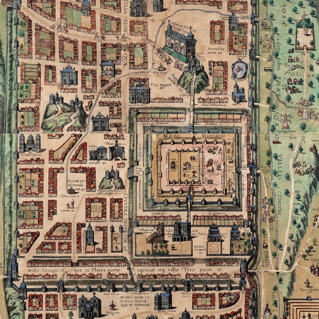 Jerusalem på Kristi tid - Historisk bykort over Jerusalem – billede 4
