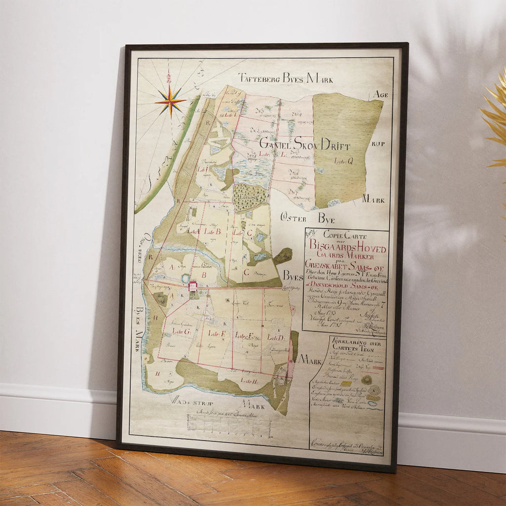 Bisgaards Hovedgaards på Samsø 1785. Plakat – billede 2