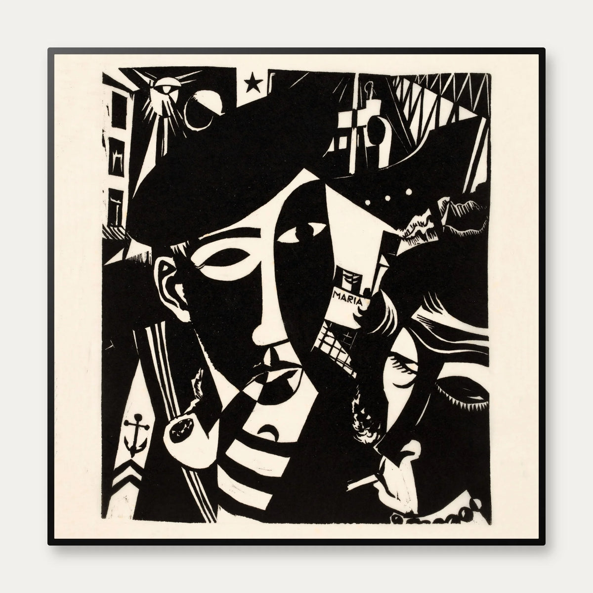 Passagerer - Moderne kunstplakat fra 1935 – billede 1