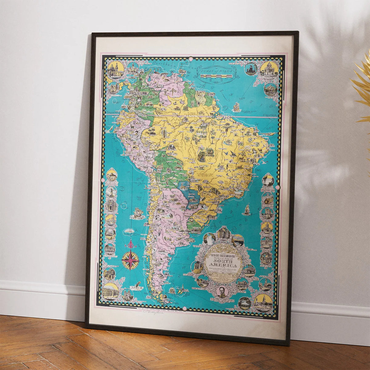 South America - Pictorial Map - Illustreret kort over Sydamerika – billede 2