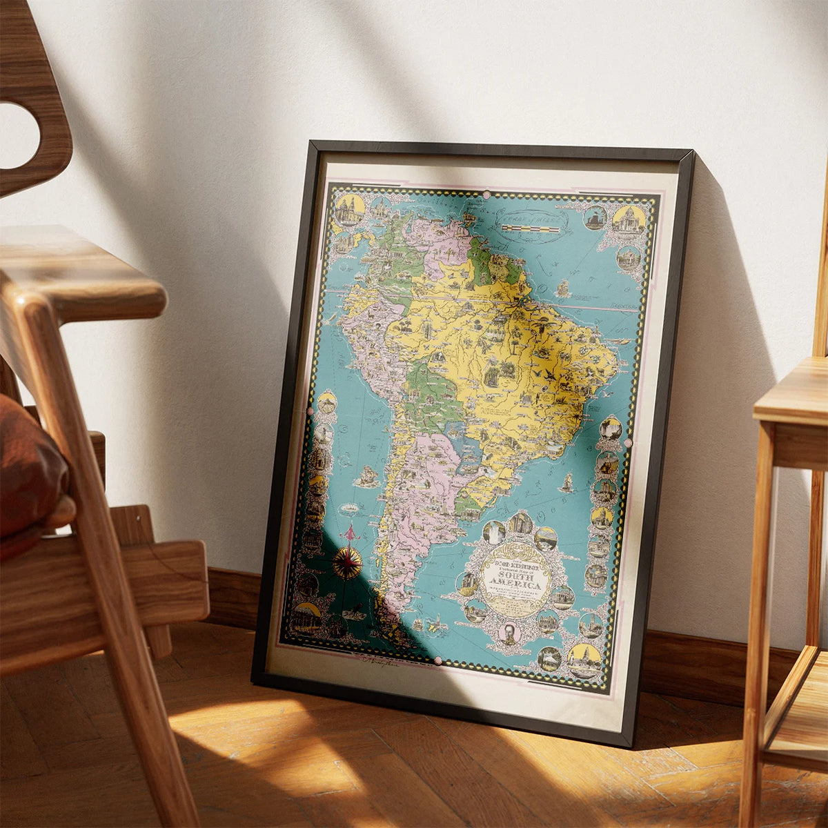 South America - Pictorial Map - Illustreret kort over Sydamerika – billede 3