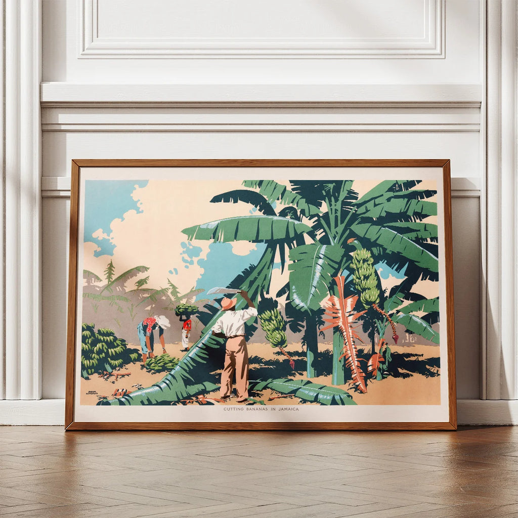 Bananhøst på Jamaica - Reklameplakat af Frank Newbould – billede 2