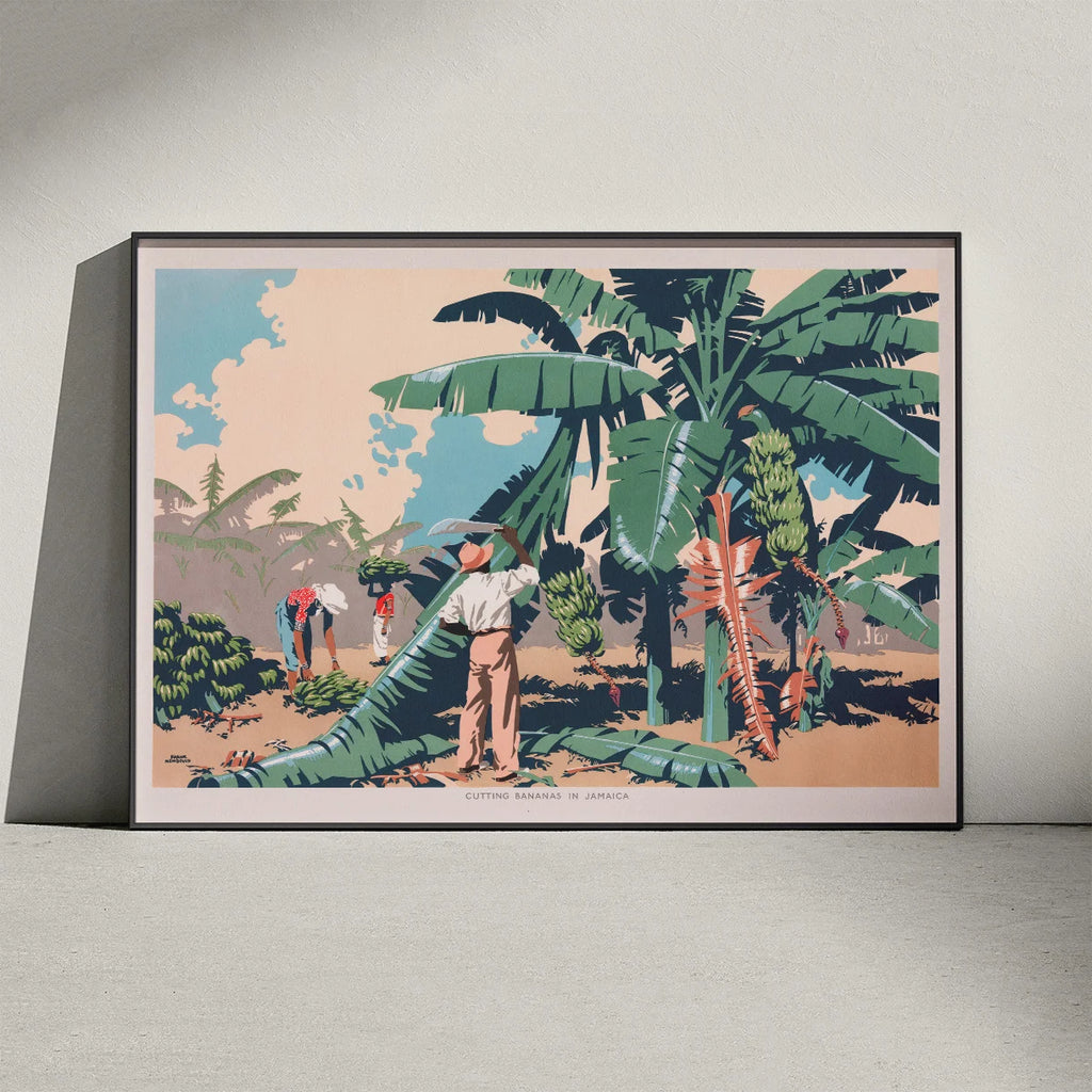 Bananhøst på Jamaica - Reklameplakat af Frank Newbould – billede 3