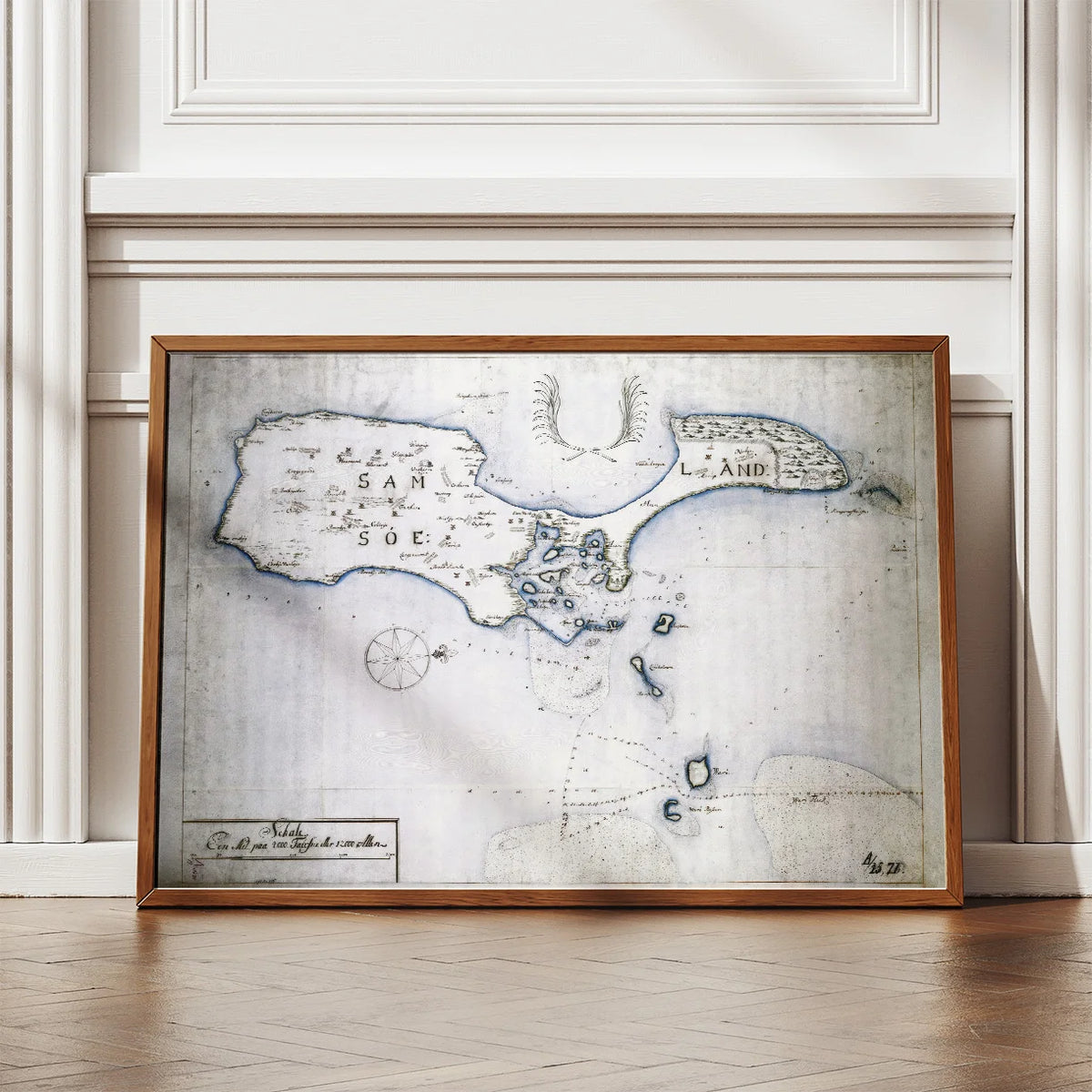 Samsø Land 1691 - Håndtegnet søkort – billede 2