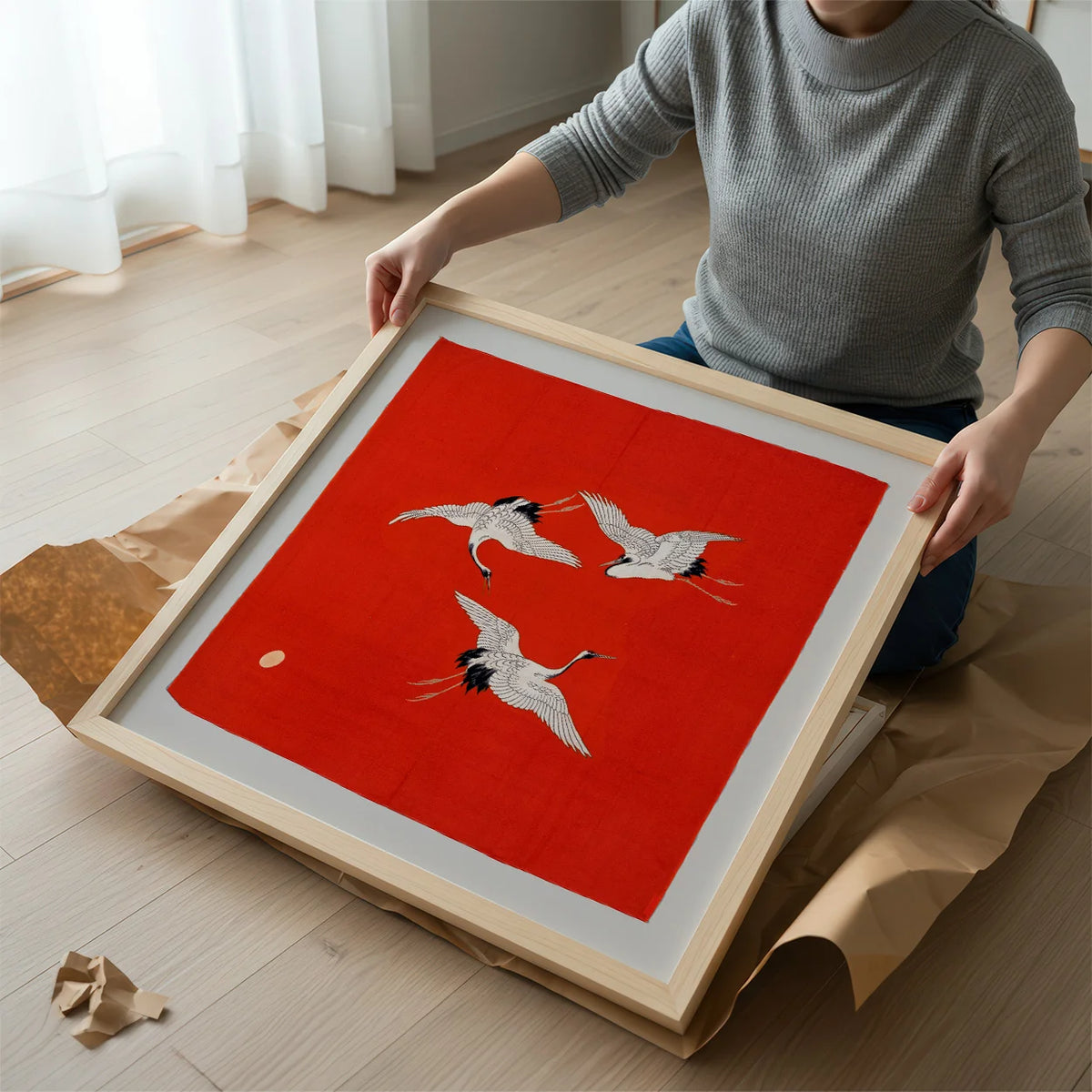 Furoshiki - Japansk tekstilkunst med fuglemotiv – billede 2