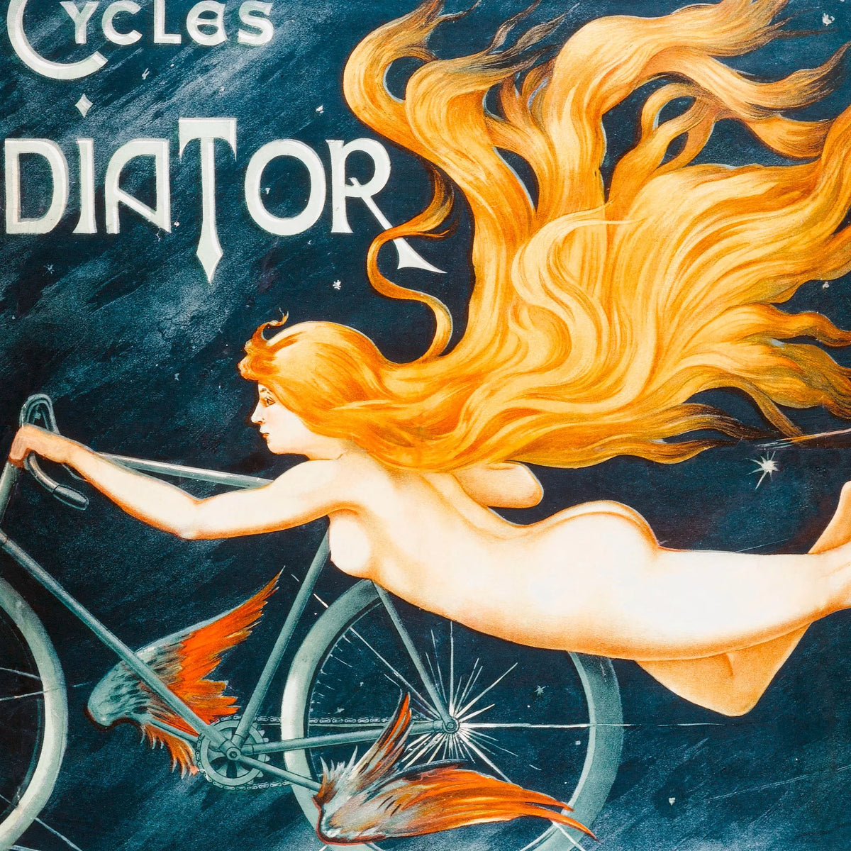 Cycles Gladiator - Fransk cykelplakat fra 1895 – billede 4