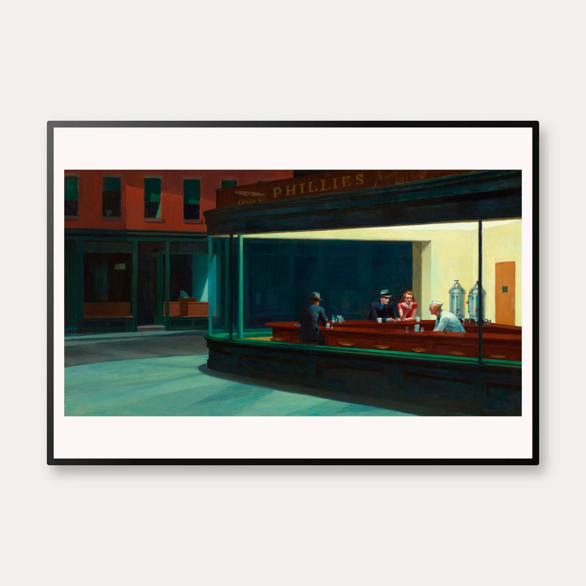 Nighthawks - Maleri af Edward Hopper fra 1942 – billede 1