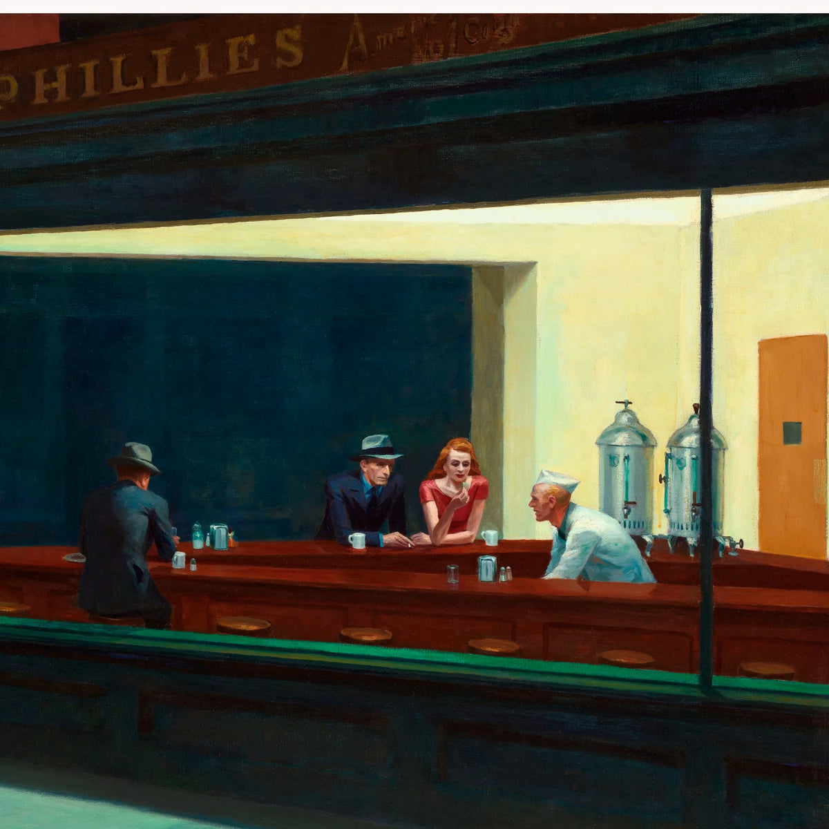Nighthawks - Maleri af Edward Hopper fra 1942 – billede 4
