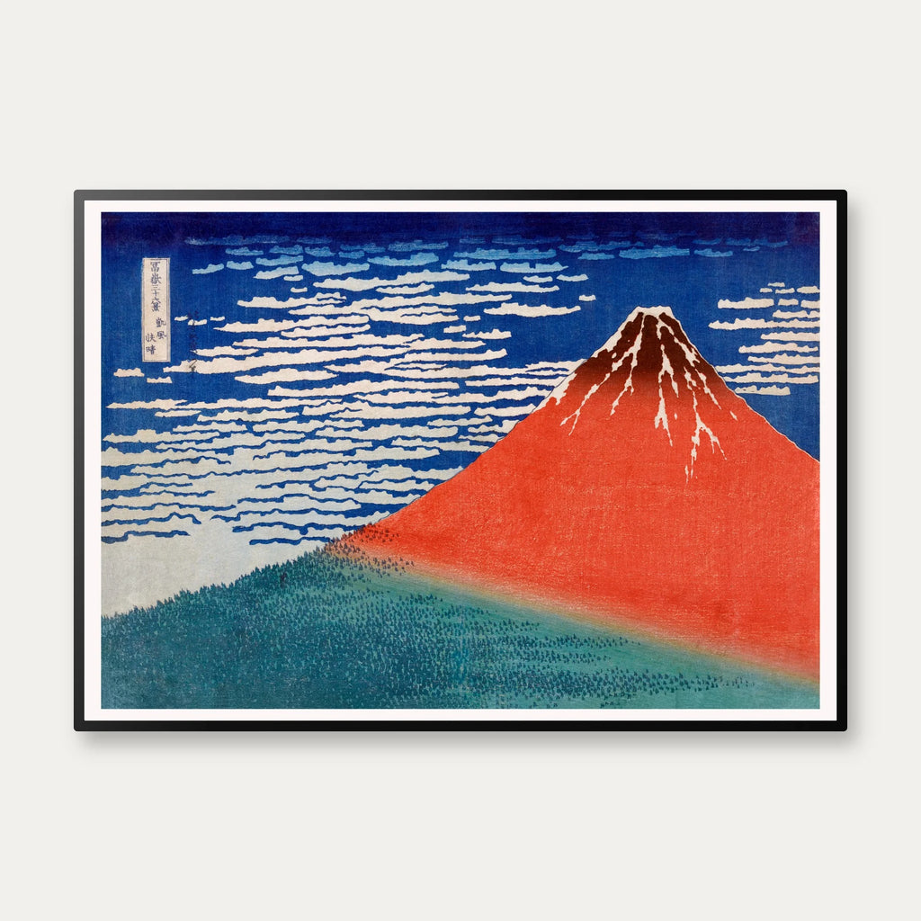 Klart vejr ved Fuji - Træsnit af Hokusai – billede 1