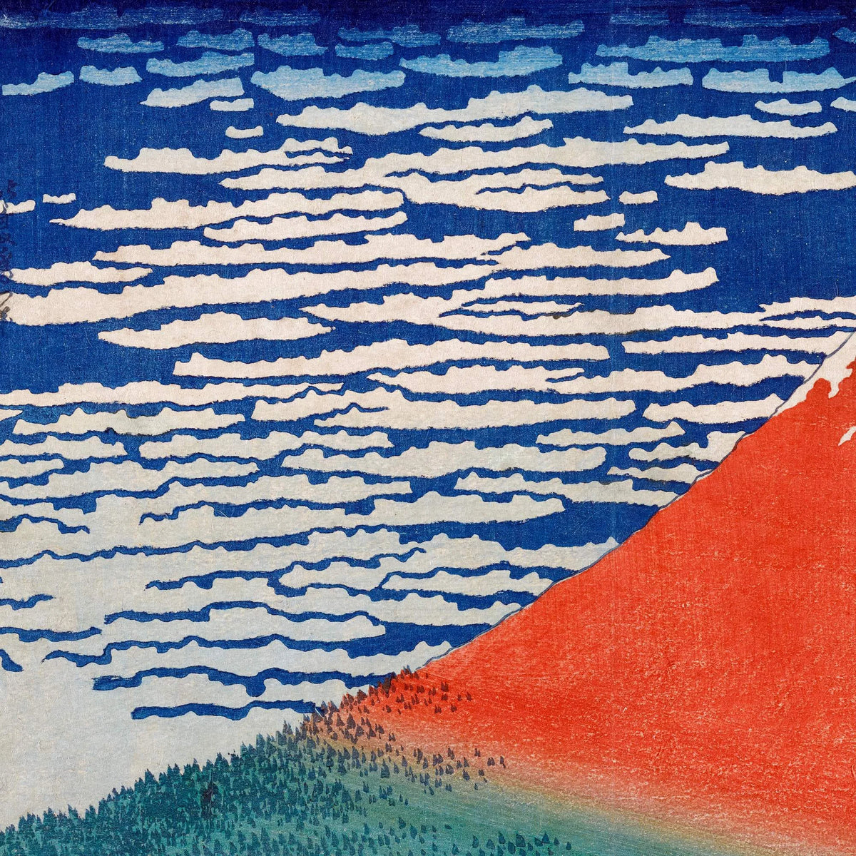 Klart vejr ved Fuji - Træsnit af Hokusai – billede 4