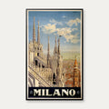 Milano - Italiensk rejseplakat - 50×80 cm – billede 1