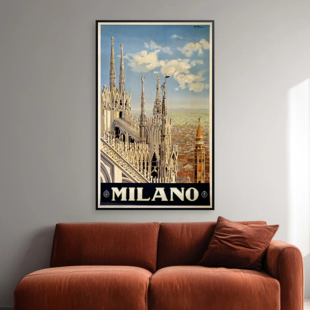 Milano - Italiensk rejseplakat - 50×80 cm – billede 2