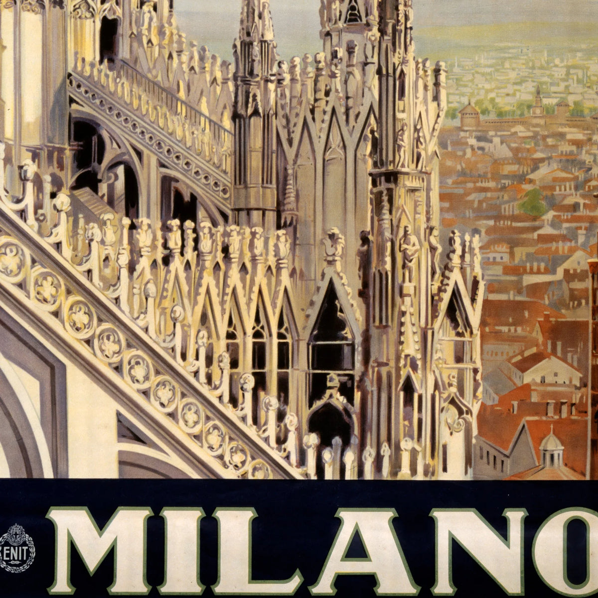 Milano - Italiensk rejseplakat - 50×80 cm – billede 4