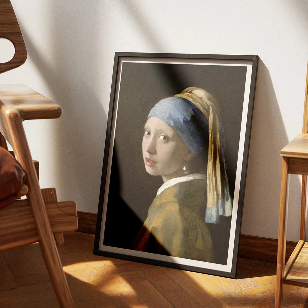 Pige med perleørering 1665 - Maleri af Johannes Vermeer – billede 3