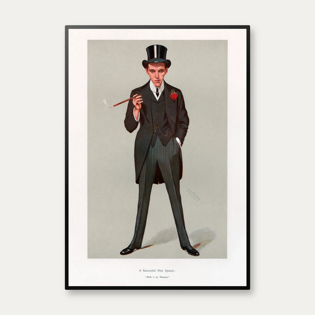 A Successful First Speech - Vanity Fair karikatur fra 1907 – billede 1