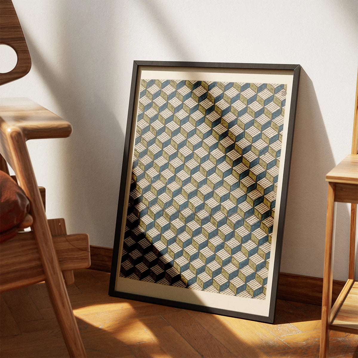 Geometrisk mønster med trappetrin - Grafisk design fra 1800-tallet – billede 3
