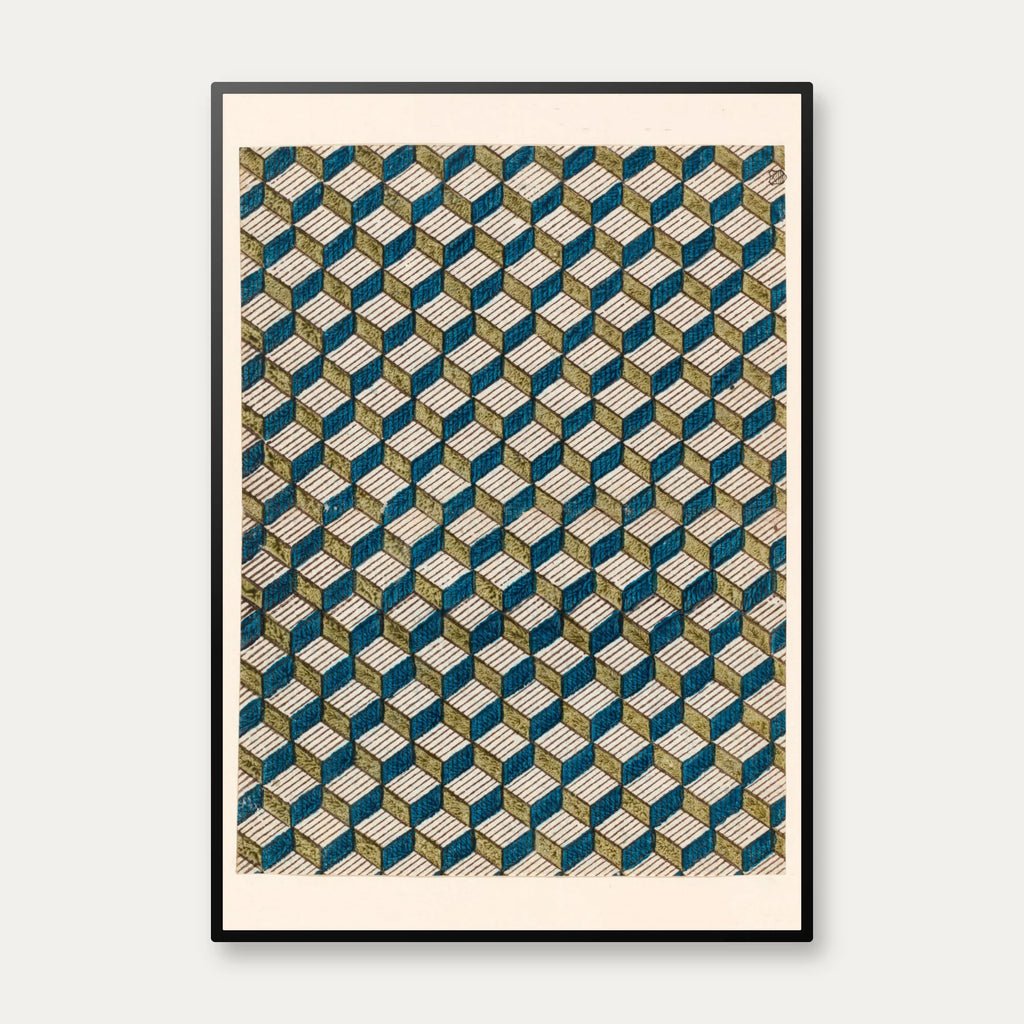 Geometrisk mønster med trappetrin - Grafisk design fra 1800-tallet – billede 1