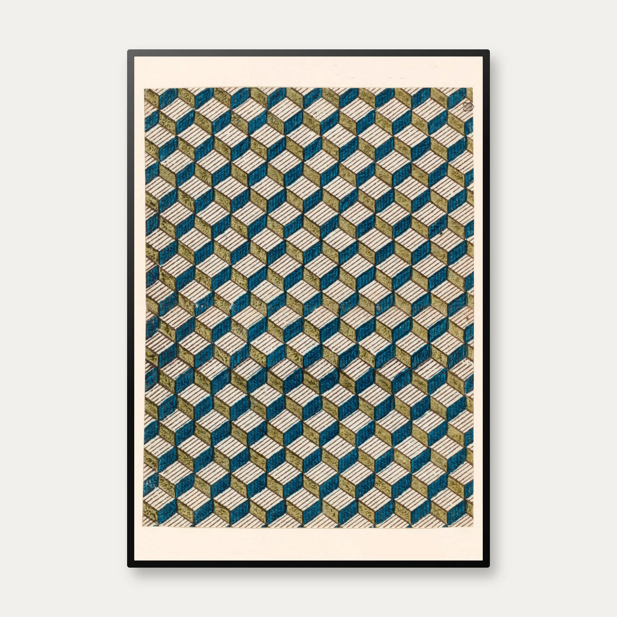 Geometrisk mønster med trappetrin - Grafisk design fra 1800-tallet – billede 1