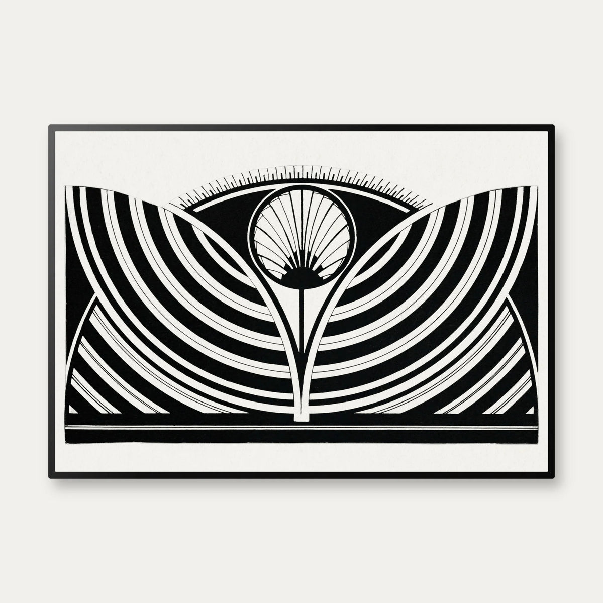 Stiliseret blomstermønster - Grafik af Samuel Jessurun de Mesquita fra 1905 – billede 1