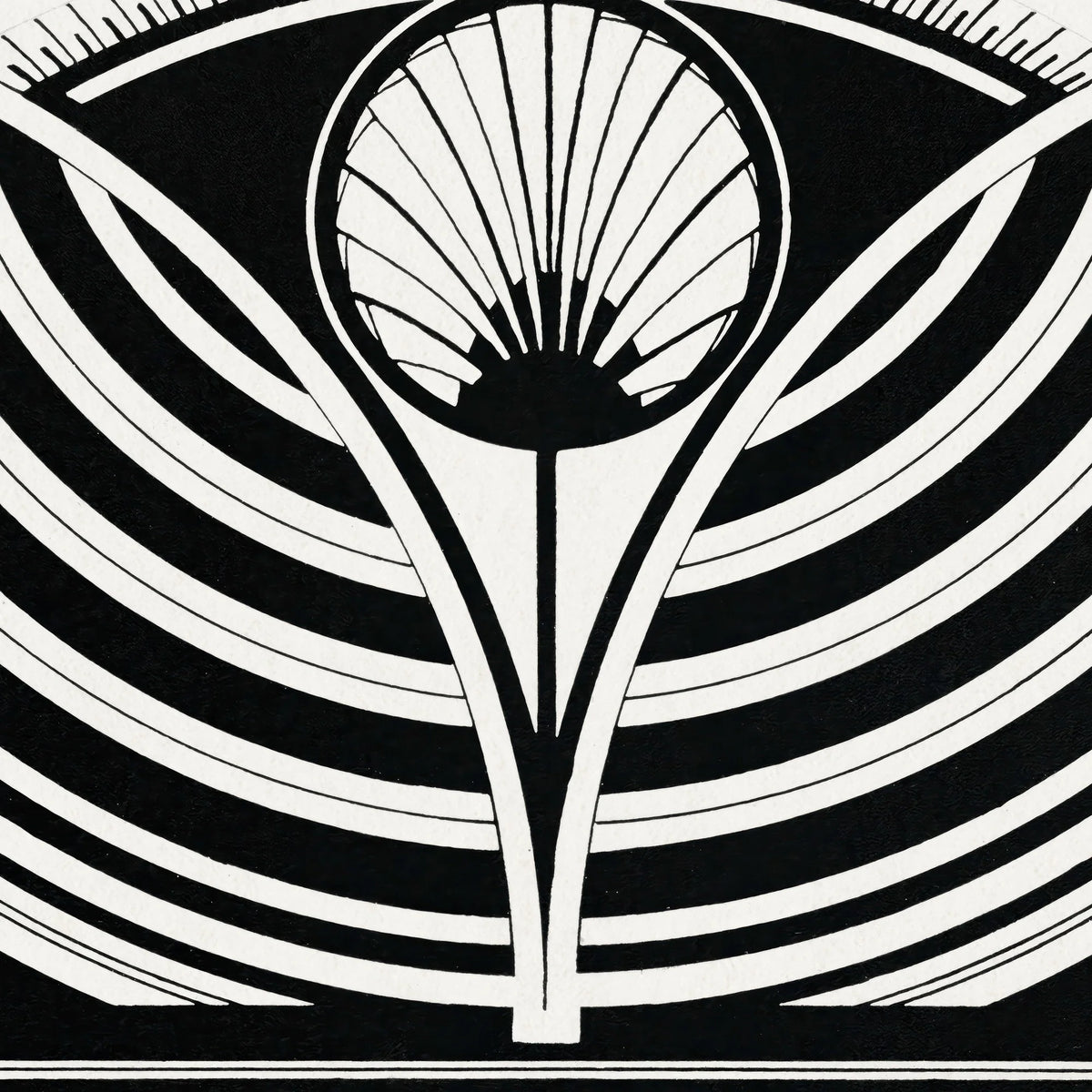 Stiliseret blomstermønster - Grafik af Samuel Jessurun de Mesquita fra 1905 – billede 4