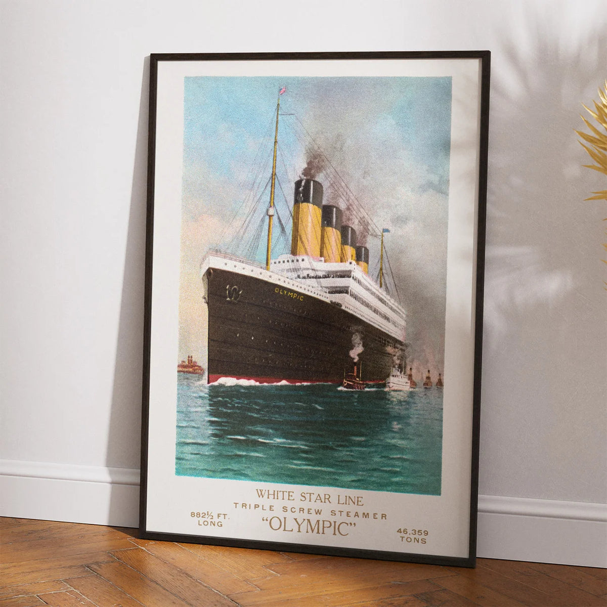 RMS Olympic - Søfartsplakat med White Star Line fra 1920 – billede 2