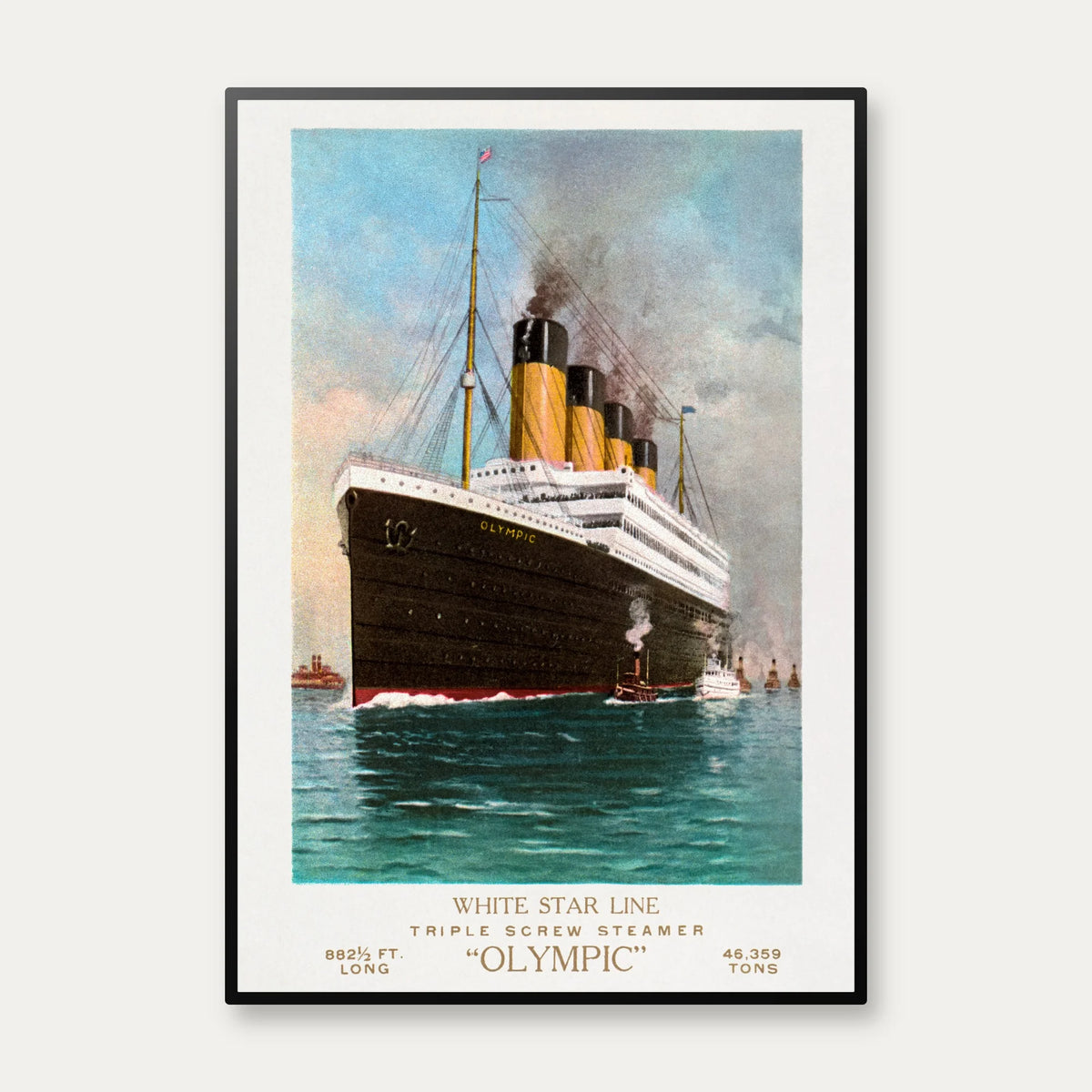 RMS Olympic - Søfartsplakat med White Star Line fra 1920 – billede 1