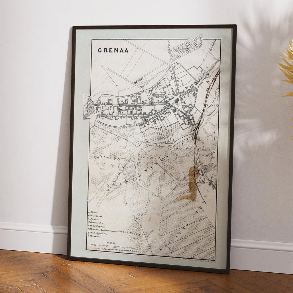 Grenå Bykort 1865 - Plakat – billede 2